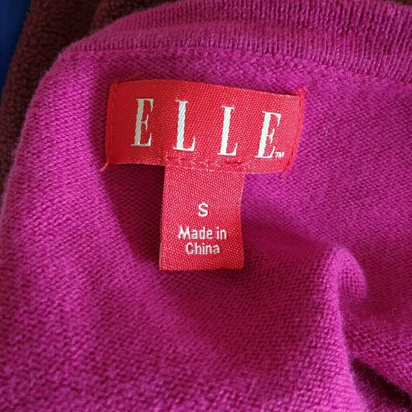 ELLE magenta button cardigan with sequins, small - Picture 4 of 5
